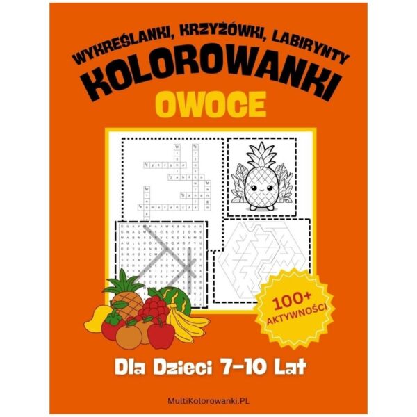 Owoce Kolorowanki Wykreślanki Malowanki Krzyżówki Labirynty Dla Dzieci okładka zestawu ebooków